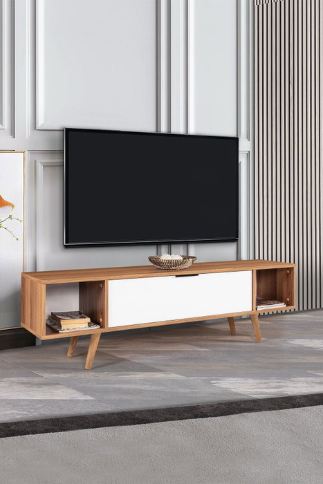 Hanah Home Mesir 3626 Soporte para TV Nogal y blanco